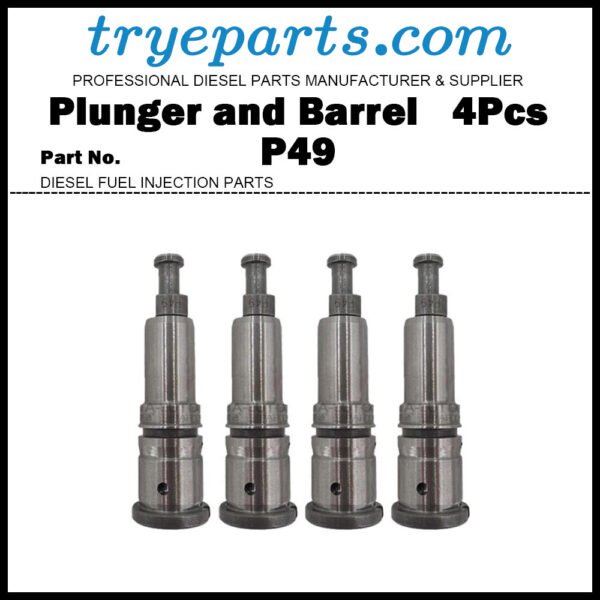4Pcs Plunger P49 Plunger and Barrel Assembly 134101-6420 9411610328 for Mitsubishi Fuso 8DC8 8DC9 8DC9 8DC10 8DC11