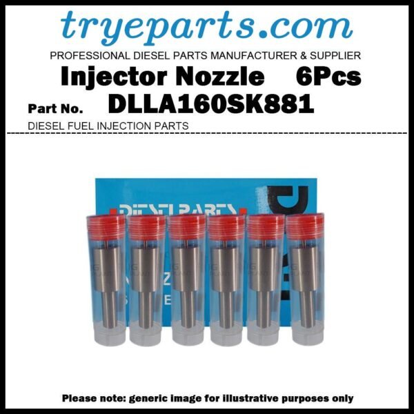6x Diesel Fuel Injector Nozzle Tip KP-DLLA160SK881 DLLA160SN881 for Hyundai 6D16