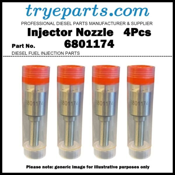 4x Diesel Fuel Injector Nozzle Tip 6801174 for MASSEY FERGUSON 292 610T 620 / Maxion P4000T