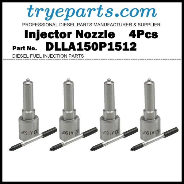 4x Diesel Fuel Injector Nozzle Tips DLLA150P1512 for Hyundai Grandeur Santa Fe 2.2CRDi / For Injector 33800-27800 0445110726 0445110153 0445110253 0445110254