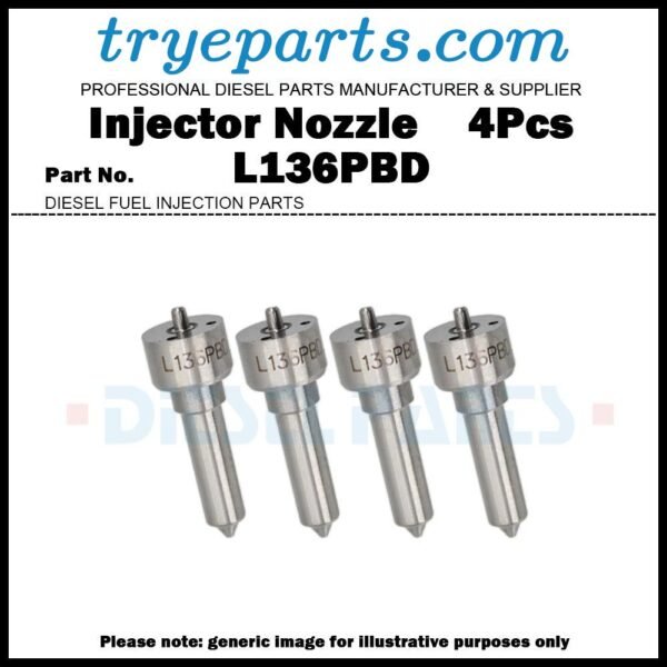 4x Diesel Fuel Injector Nozzle Tips L136PRD L136PBD for Hyundai Terracan Kia Bongo Carnival 2.9 CRDi 33800-4X900 33801-4X900 EJBR03001D EJBR02501Z