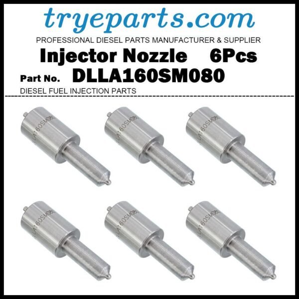 6Pcs Fuel Injector Nozzle Tips 105025-0800 DLLA160SM080 for Mitsubishi 6D16 6D17