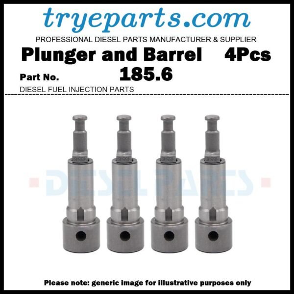 4Pcs Pump Element Plunger and Barrel 185.6 131101-1720 for Mitsubishi 4DR5 4DR7 Diesel Fuel Engine Pump Parts