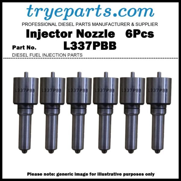 6Pcs Diesel Fuel Injector Nozzle Tips L337PBB for HOWO A7 WD615 D10 VGO015ID-E071 (CB-PB132P72)