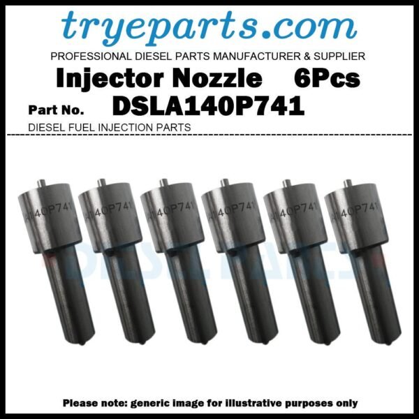 6Pcs Diesel Fuel Injector Nozzle Tip 0433175167 85132341 DSLA140P741 for MACK EM7-300