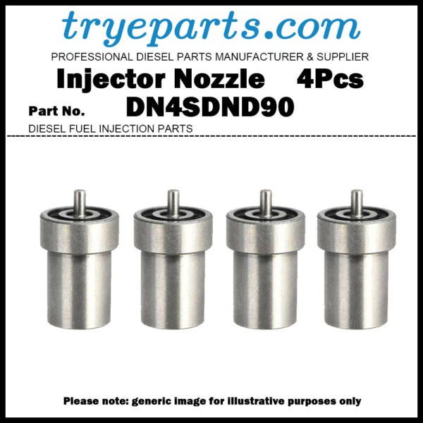 4Pcs Diesel Fuel Injector Nozzle Tips DN4SDND90 ND-DN4SDND90 093400-0900 for Toyota Dyna Toyoace Hilux Hiace / Engine L / 093500-1980 23600-54020 093500-2210 30661-54020