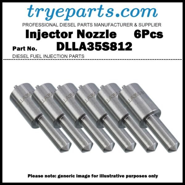 6Pcs Diesel Fuel Injector Nozzle Tip DLLA35S812 0433271413 for MAN 8.150 9.136 10.150 D0226MF