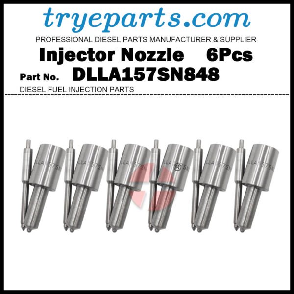 6Pcs Diesel Fuel Injector Nozzle Tips 105015-8480 DLLA157SN848 for MITSUBISHI Fuso Canter Fighter 6D16