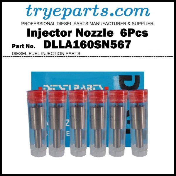 6Pcs Diesel Fuel Injector Nozzle Tips DLLA160SN567 for MITSUBISHI Fuso FK 6D15 6D16 6D17 105100-5990 ME035748 105101-5680 ME070516 105101-6420	ME047880