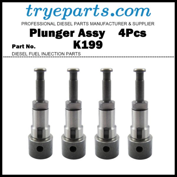 4Pcs Pump Element Plunger and Barrel Assembly K199 140153-9020 9443610197 1730151051 for Kubota V1902 V2203 V2403 D1462