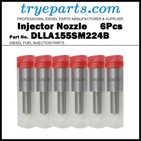 6x Diesel Fuel Injector Nozzle Tips 105025-2240 DLLA155SM224B for DAEWOO Doosan Solar 340LC-V 420LC-V 470LC-V 500LC-V Mega 300-V 400-V TXC340-1 TXC420-1