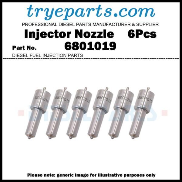 6x Diesel Fuel Injector Nozzle Tip 6801019 2645A603 for Perkins 6.354.4 6701402 6701406 6701412