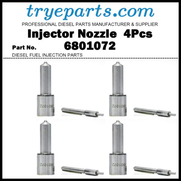 4x Fuel Injector Nozzle Tips 6801072 83961259 E7NN9E527BA for Injector 6703501 LRA6703501 / Ford 5110 5610 6410 6610 6710 6810 7410 7610 7710 3230 3430 3930 4130 4630 4830 5030