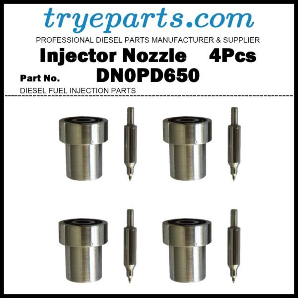 4Pcs Diesel Fuel Injector Nozzle Tips DN0PD650 093400-6500 ND-DN0PD650 for TOYOTA 2CE 3CE 3CTE 1HZ 1PZ / 093500-6180 23600-64120 / Toyota Corolla / Lite Ace / Town Ace / Carina / Avens