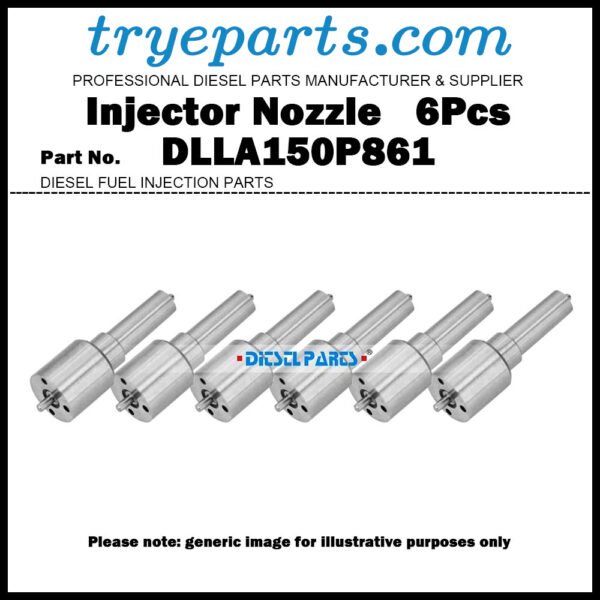 6Pcs Diesel Fuel Injector Nozzle Tips 093400-8610 DLLA150P861 23620-78761-71 for Toyota Forklift 7FD35 7FD40 7FD45 7FDA50 / Engine 13Z 14Z