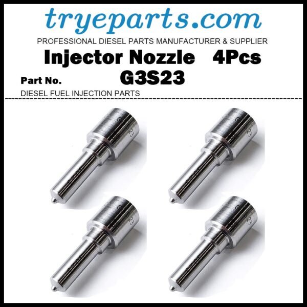 4x Diesel Fuel Injector Nozzle Tips G3S23 for Caterpillar CAT C4.4 Perkins 1204E-E44TTA 1204F-E44TTA 1206E-E70TTA / 20R-2479 370-7286 418-3229 295050-0410 3454124