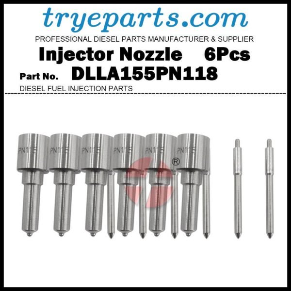 6Pcs Diesel Fuel Injector Nozzle Tip 105017-1180 DLLA155PN118 for MITSUBISHI S6K-T 5I-7706