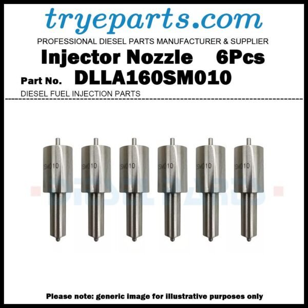 6Pcs Diesel Fuel Injector Nozzle Tips 105025-0100 DLLA160SM010 for Mitsubishi Fuso 6D40 6D40T