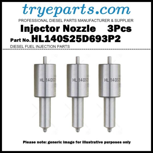 3Pcs Injector Nozzle HL140S25D693P2 DLLA140S25D693P2 201-81393 for Lister Peter ST1 ST2 ST3 & STW