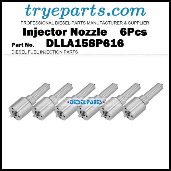 6x Diesel Fuel Injector Nozzle Tip DLLA158P616 for John Deere 4055 4255 4455 4555 4755 7700