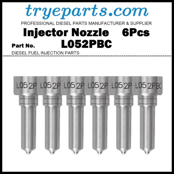 6x Common Rail Fuel Injector Nozzle L052PBC for VOLVO FH FM VNL D12C D12D 12.1L / Injector BEBE4D01001 BEBE4D01101 BEBE4D01201 BEBE4D01301 BEBE4D31001 20517502 20547351 20810171