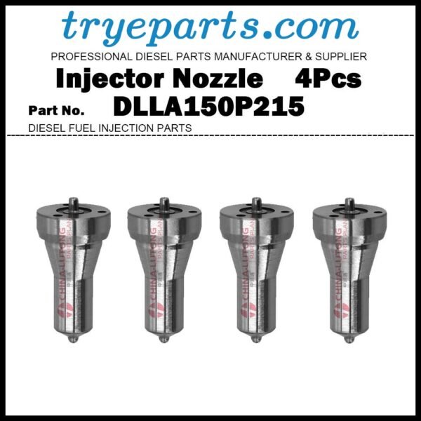 4Pcs Diesel Fuel Injector Nozzle Tips 129506-53000 DLLA150P215 for KOMATSU PC15-3 PC20-7 PC25-1 PC30-7 PC40-7 WA30-5 / Yanmar 3D84 4D84 4TNE88 3TNE88 3TNE84 4TNE84 4TNV84 3TNV84