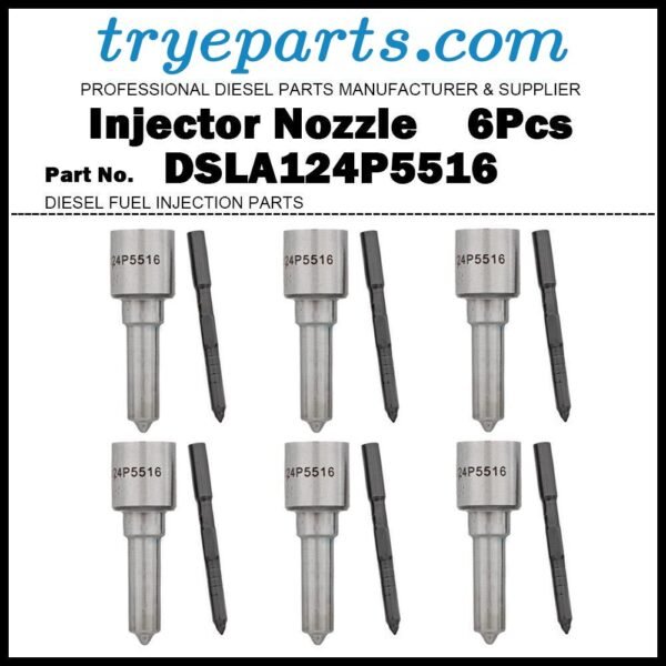 6Pcs Diesel Fuel Injector Nozzle Tip DSLA124P5516 for 2004.5-2009 DODGE RAM 5.9d 0445120238