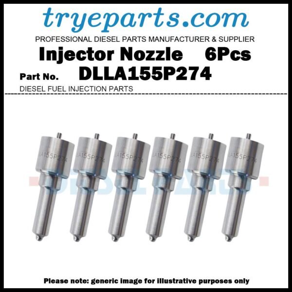 6Pcs Diesel Injector Nozzle Tips 0433171206 DLLA155P274 1290177H1 for Cummins 3.9L 5.9L 4BT 6BT 6BTA 0432131835 0432131839 0432131840 3913343 3919343