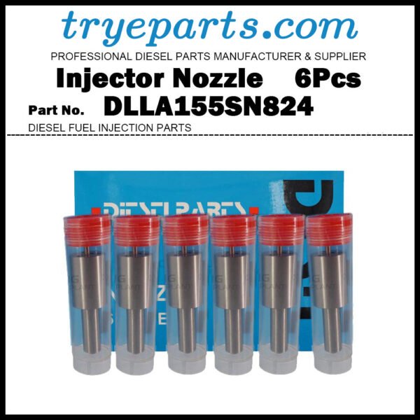 6Pcs Diesel Fuel Injector Nozzle Tips DLLA155SN824 105015-8240 for HINO 500 Ranger W06E 105110-4292 236001593A