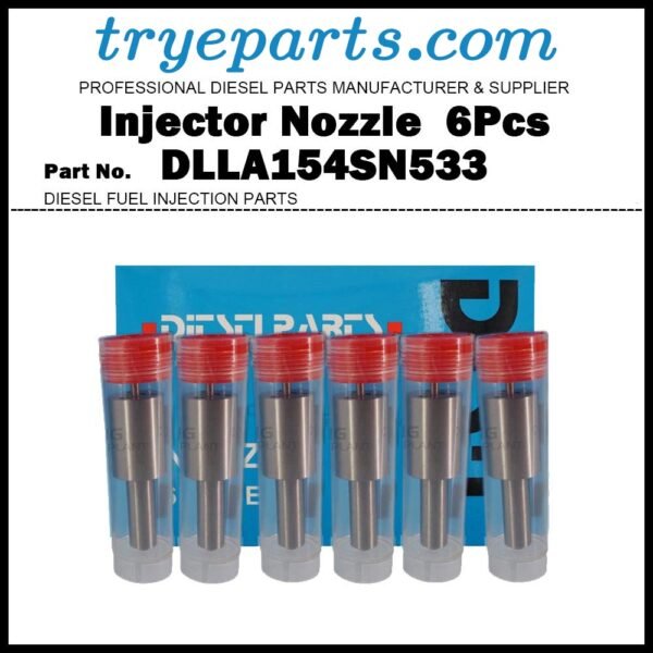 6Pcs Diesel Fuel Injector Nozzle Tips 105015-5330 DLLA154SN533 for MITSUBISHI Fuso Canter Fighter Super Great 6D22 6D22T 105100-5721 ME056275 105100-6211 ME059621