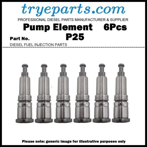 6Pcs Injection Pump Element Plunger and Barrel 134101-3820 P25 for HINO EK100 Diesel Fuel Engine Pump Parts