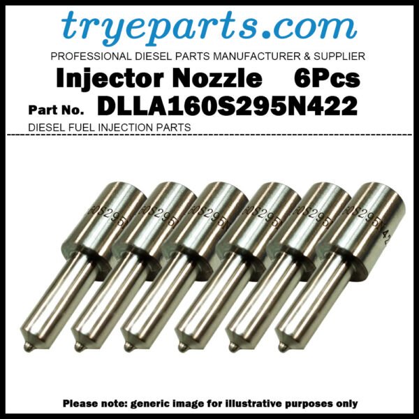 6Pcs Diesel Fuel Injector Nozzle Tips DLLA160S295N422 105015-4220 NP-DLLA160S295N422 for Mitsubishi Fuso Fighter FK 6D14 6D14T 6D15 ME036780 105100-4632 105100-4631