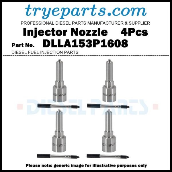 4x Diesel Fuel Injector Nozzle Tips 0433171982 DLLA153P1608 for Hyundai H-1 Starex Kia Sorento 2.5d D4CB 33800-4A500 0445110275 0986435180