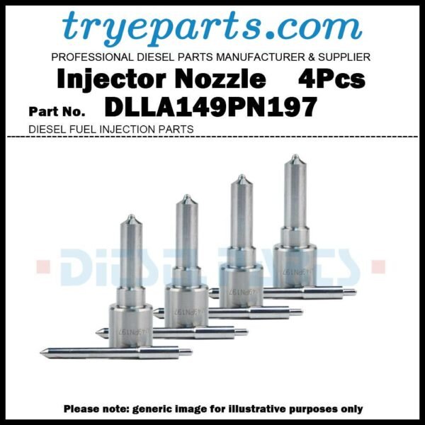 4Pcs Diesel Fuel Injector Nozzle Tip 105017-1970 DLLA149PN197 for Mazda Titan / Engine TF