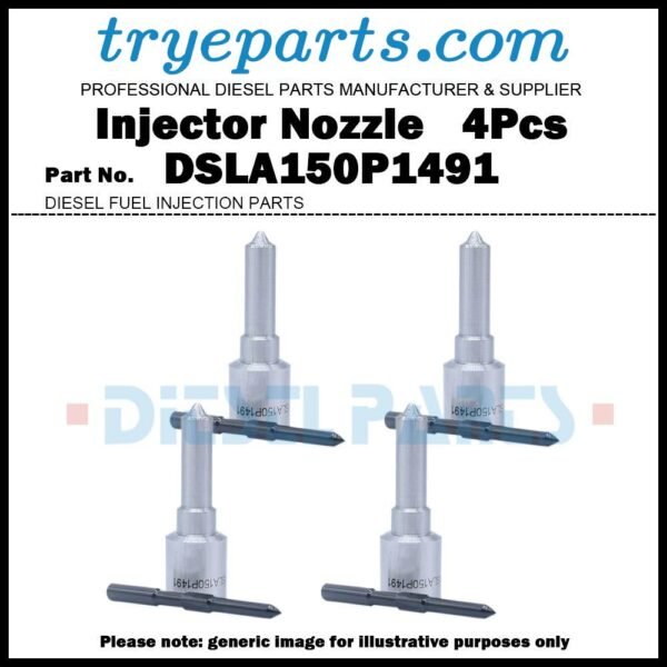 4Pcs Common Rail Fuel Injector Nozzle Tips 0433175444 DSLA150P1491 for VW Caddy Golf Polo Passat Jetta Skoda Fabia Seat Ibiza Leon Audi A3 1.9TDI / Injector 0414720313 038130073BN
