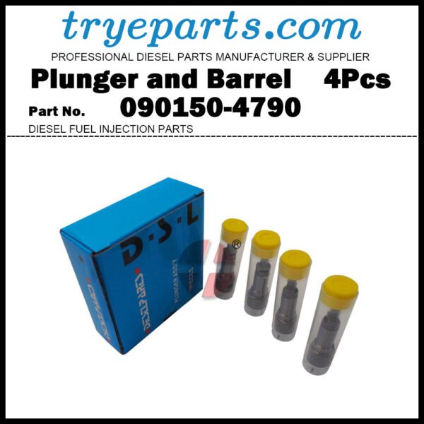 4Pcs Plunger and Barrel Assembly 4790 090150-4790 for Toyota Toyoace Dyna Hino 300 Dutro 4.0d / Engine 1W W04D