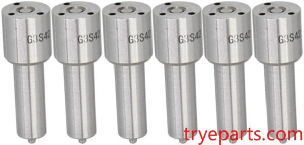 6Pcs Fuel Injector Nozzles Inyector Adapter G3S42 Common Rail Sprayer Nozzle Tip for Fuel Injectors 295050-0790 23670-E0530 Fit for Hino J08E