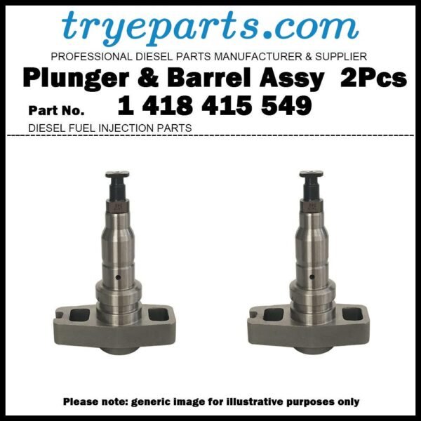 2Pcs Pump Element Plunger and Barrel Assy 1415-549 1418415549 for Cummins 6CTA 8.3 Diesel Fuel Engine Pump Parts