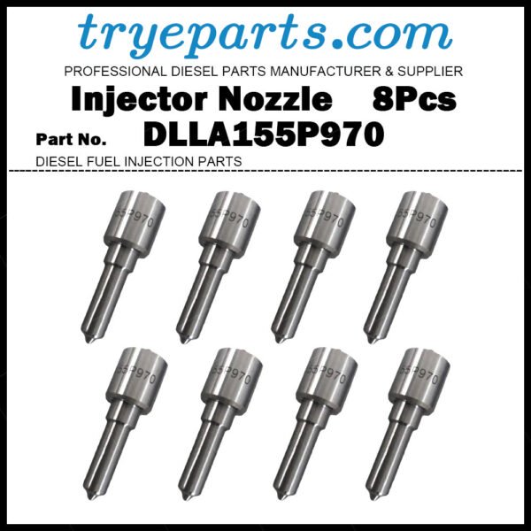 8Pcs Common Rail Injector Nozzle Tips 093400-9700 DLLA155P970 for TOYOTA Land Cruiser 200 1VD-FTV 23670-51020 23670-51030 23670-51031 23670-59025 23670-59035 23670-59036 23670-59037 095000-6730 095000-7710 095000-9780 095000-7530 DCRI109780 9709500-978