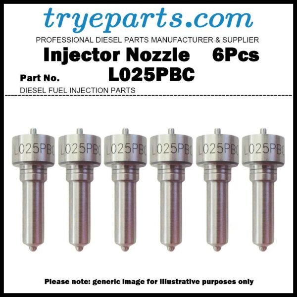6Pcs Diesel Fuel Injector Nozzle Tip L025PBC for VOLVO D12C D12D BEBE4C00001 BEBE4C00101 8113941