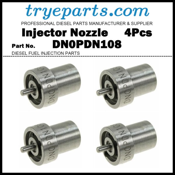 4Pcs Diesel Fuel Injector Nozzle 105007-1080 DN0PDN108 DNOPDN108 *Equal to DN0PDN124* for ISUZU ELF FARGO 4FC1 4FG1 4BC1