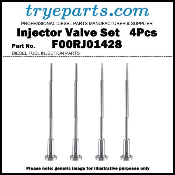 4Pcs Common Rail Fuel Injector Control Valve Set F00RJ01428 FOORJ01428 for Mitsubishi Fuso Canter 4M50 4.9L / 0445120048 (ME226718 / ME222914) 0445120049 (ME223750 / ME223002) 0445120090 (ME227600 / ME225190)