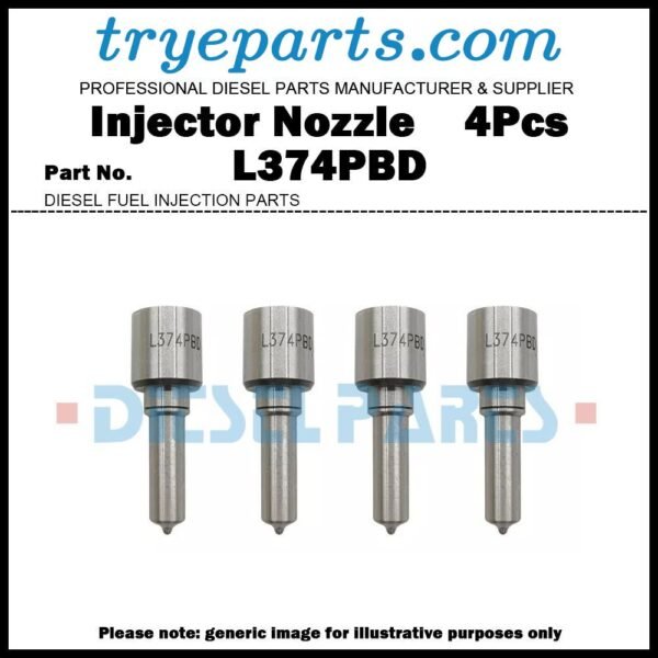 4x Diesel Fuel Injector Nozzle Tips L374PRD H374  L374PBD for Hyundai H-1 Starex Kia Bongo 2.5D D4CB / Ssangyong Actyon Sports Rexton Rodius 2.0d / 33800-4A710 EMBR00301D R00301D A6710170121 28229873