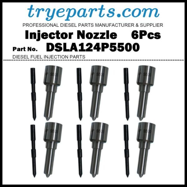 6x Diesel Fuel Injector Nozzle Tip 0433175500 DSLA124P5500 for 04.5-09 Dodge Ram 5.9d 0445120238