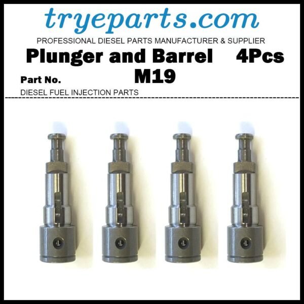 4Pcs Pump Element Plunger and Barrel Assy M19 16282-51051 9443610343 for Kubota Diesel Fuel Engine Pump Parts