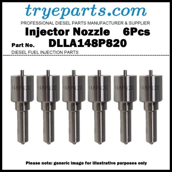 6Pcs Diesel Fuel Injector Nozzle Tip DLLA148P820 for John Deere 6081T 095000-5160 RE518725