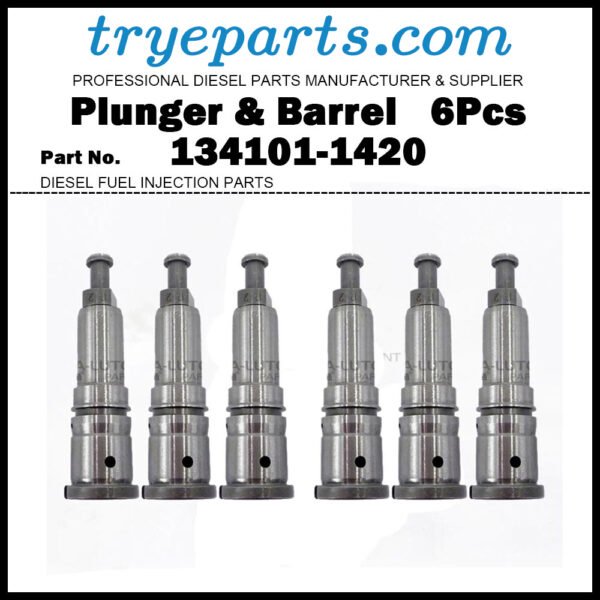 6Pcs Plunger and Barrel Assembly P2 134101-1420 9411610236 for Nissan Diesel Atlas Big Thumb PD6 PE6