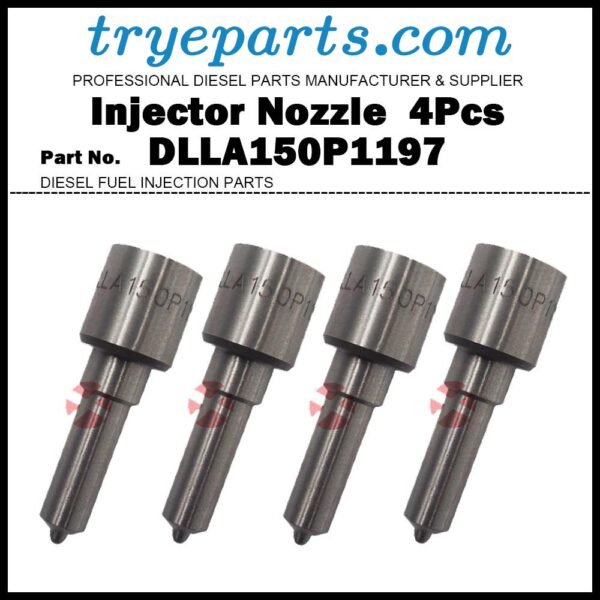 4x Diesel Fuel Injector Nozzle 0433171755 DLLA150P1197 for HYUNDAI Santa Fe Elantra Accent Getz Matrix Trajet / Kia Carens Cerato Sportage 1.5 2.0 CRDi / 33800-27900 33800-21900 33800-279002Y 0445110290 0445110126 0445110729 0986435174