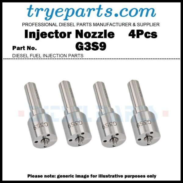 4Pcs Diesel Fuel Injector Nozzle Tips G3S9 for Toyota Dyna Hiace 3.0d 1KD-FTV 295050-0070 295050-0820 23670-39385 23670-30380 23670-30390 23670-39395 295050-0080 295050-0830 DCRI300830 9729505-082 295050-0820