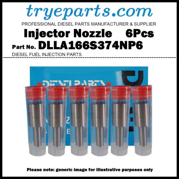 6xDiesel Fuel Injector Nozzle Tips 105015-2780 1662096001 DLLA166S374NP6 NP-DLLA166S374NP6 for Nissan Diesel MD92